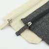 Customized Natural Cotton Pouches with front Zipper Closure 