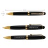 Black and Gold Metal Pens