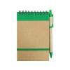 Promotional Recycled Notepads with Pen Green
