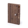 Personalized Wood Design Notebook with Sticky Note and Pen 