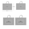 Promotional A4 Horizontal Silver Paper Shopping Bags 