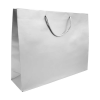 Promotional A4 Horizontal Silver Paper Shopping Bags 