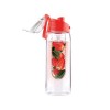 Personalized Water Bottle with Fruit Infuser Red