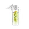 Personalized Water Bottle with Fruit Infuser White