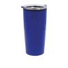 Double-Wall Travel Mug with Clear Lid Blue