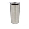 Double-Wall Travel Mug with Clear Lid Silver
