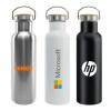 Personalized Logo Stainless Steel Bamboo Lid Flask