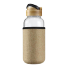 Promotional Glass Bottles with Bamboo Lid and Eco Sleeve