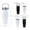 Tumbler with Handle & Straw SS Double Wall 