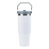Tumbler with Handle & Straw SS Double Wall - 900ml White