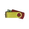Shiny Gold Swivel USB Flash Drives Maroon
