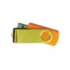 Shiny Gold Swivel USB Flash Drives Orange