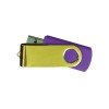 Shiny Gold Swivel USB Flash Drives Purple