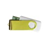 Shiny Gold Swivel USB Flash Drives White