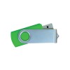 Personalized Silver Swivel USB Flash Drives Green