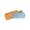 Personalized Silver Swivel USB Flash Drives Orange