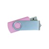 Personalized Silver Swivel USB Flash Drives Pink