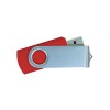 Personalized Silver Swivel USB Flash Drives Red