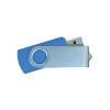 Personalized Silver Swivel USB Flash Drives Blue