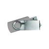 Personalized Shiny Silver Swivel USB Flash Drives Grey