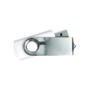 Personalized Shiny Silver Swivel USB Flash Drives White