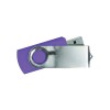 Personalized Shiny Silver Swivel USB Flash Drives Purple