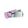 Personalized Shiny Silver Swivel USB Flash Drives Pink