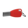 Personalized Silicone Keychain USB Flash 8GB Red