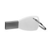 Personalized Silicone Keychain USB Flash 8GB White