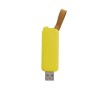 Personalized Slide Button USB Flash Yellow
