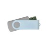 Personalized White Swivel USB Flash Drives Grey