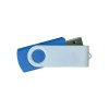 Personalized White Swivel USB Flash Drives Royal Blue