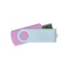 Personalized White Swivel USB Flash Drives Pink