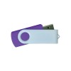 Personalized White Swivel USB Flash Drives Purple