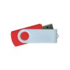 Personalized White Swivel USB Flash Drives Red