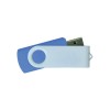 Personalized White Swivel USB Flash Drives Navy Blue