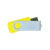Personalized White Swivel USB Flash Drives Yellow