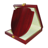 Shield Shaped Wooden Plaque with Box 