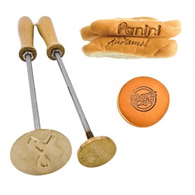 Manual Branding Iron Stamp - Brass Letter Stamp for BBQ Branding, Burgers, and Food Presentation