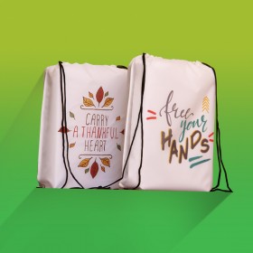 The Novelty bag (Personalized draw string backpack) [Thermal Print]