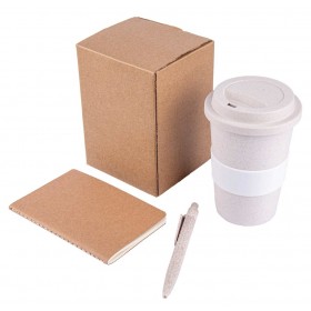 Eco-Neutral Set of Mug, FSC Notebook and Pen | KORGAN 