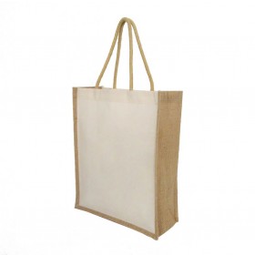 Cotton Shopping Bag With Jute Gusset (Eco-Neutral)