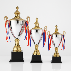Grand Victory Gold Cup Trophy Set (57 cm, 51 cm, 45 cm)