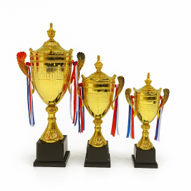 Royal Gold Cup Trophy Set (52 cm, 48 cm, 42 cm)
