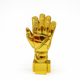 Golden Goalkeeper Trophy (25.5cm) - Football Award with Customizable Base
