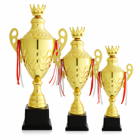 Royal Crown Gold Trophy Set (70 cm, 63 cm, 58 cm)