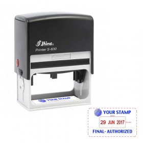 Personalized Large Size Dater Stamps - (Self Ink, Automatic, Rectangle) - 70x36mm