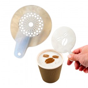 Stainless Steel Coffee Stencil – Premium Latte Art and Cocoa Stencil for Baristas, Cafés, Bakeries, and Home Brewing